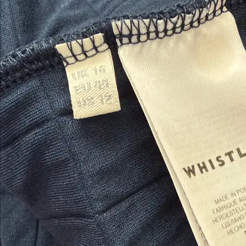 Whistles Navy Blue Quilted Short Sleeve Shift Dress Size 12