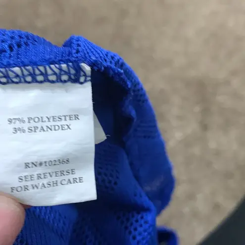 Spiaggia Dolce woman plus size 3X swim cover up blue chevron stripes