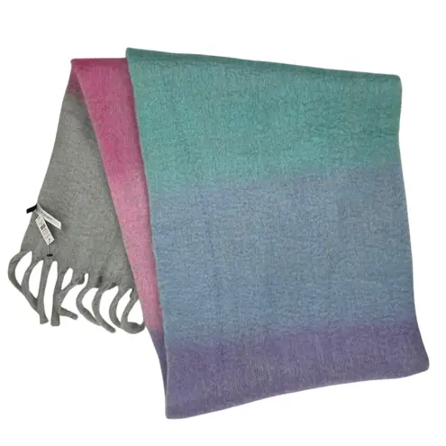 Talbots  Colorblock Luxe Oversized Blanket Scarf Multi Color Pastel