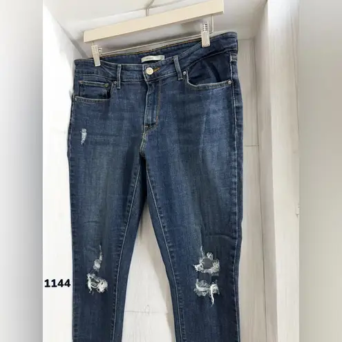 Levi's 1144  711 Skinny Jeans 31 (33x29.5) Mid Rise Distressed Stretch