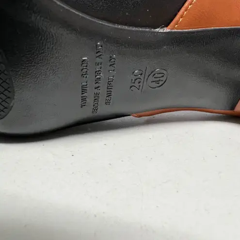 SEVEN BIG TREE Black Brown Color Block Pointed Toe Stiletto Heels Size 40 US 9.5