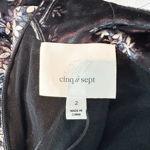 Cinq à Sept Cinq a Sept Marlene Lilac Floral Turtleneck Mini Dress Size US 2