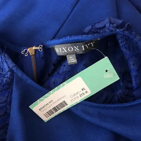 Stitch Fix Brixton Ivy Cobalt Blue Lace Tenley Cap Sleeve Dress NWT size XL