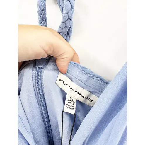 Dress the Population Athena Braided Halter Gown Periwinkle Size XL NWT - Image 5