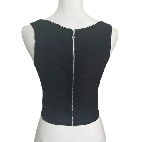 Miaou Campbell Corset Bodysuit Black Women’s Size Small Deadstock Eco Mesh