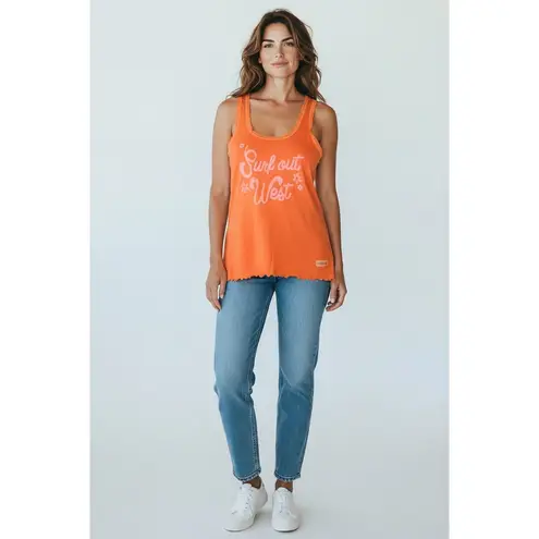 Billabong X Wrangler Women's Orange Surf Out West Tank Top, Size XS/6, NWT