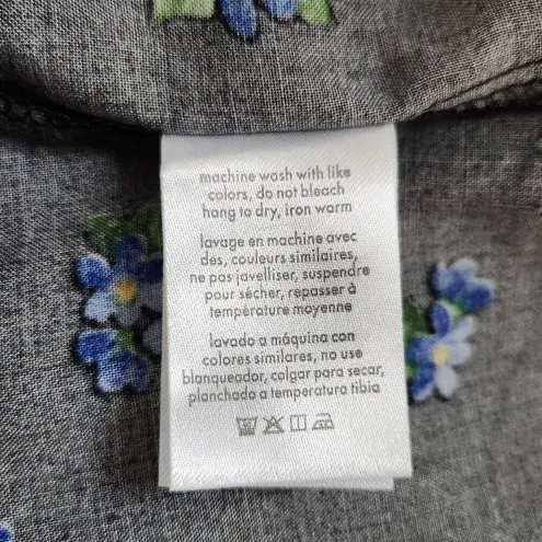 We Wore What Black Floral Cropped Blouse NWT Size Large Boho Floral Blouse