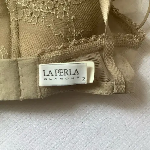 La Perla womens leavers nude lace bra size 34 C