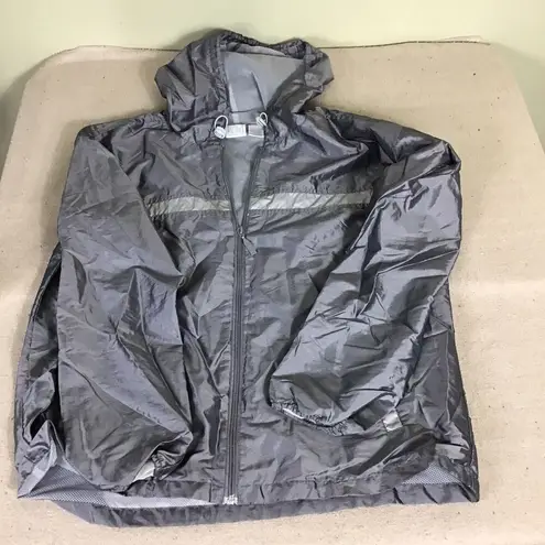 Women’s Lightweight Windbreaker Size Medium Gray Actra track Jacket Active wear