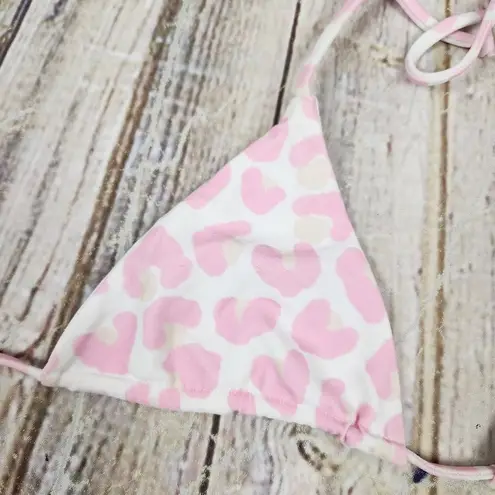 LPA  Triangle Bikini Top Pink Spots Small