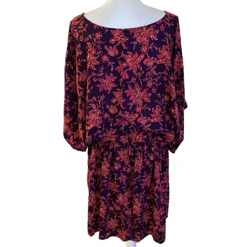Lands' End  Size XL XXL Floral Print Swim Coverup Cover  Up Purple