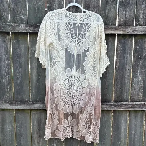 Mystree  Ombré Boho Lace Kimono S/M - Image 3
