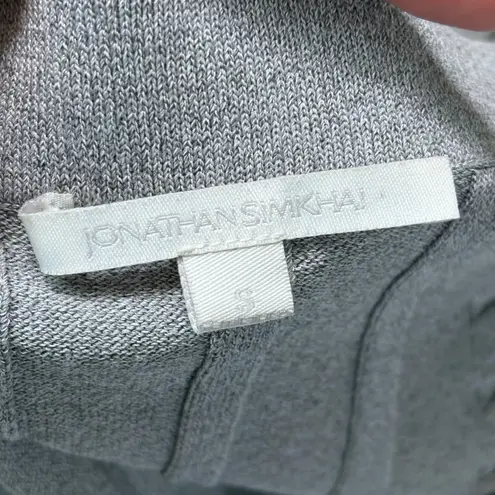 Jonathan Simkhai ribbed cutout crop top and diagonal rib pencil skirt coord set Gray