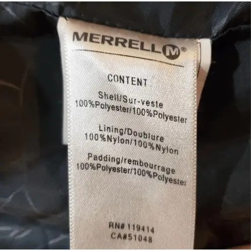 Merrell Women Grey Turtleneck Jacket Size XS Full Zip Puffer Jacket Zip-Pockets