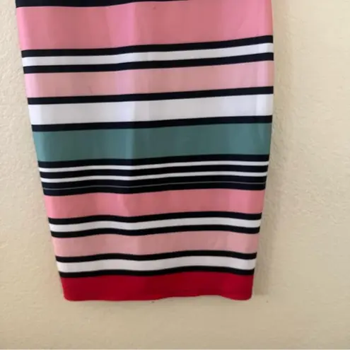 New York And Company Striped Midi Stretch Dress