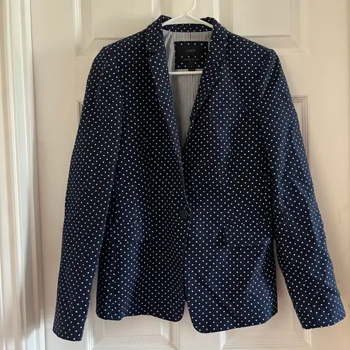 J.Crew  Regent Blazer Women's Blue Polkadot