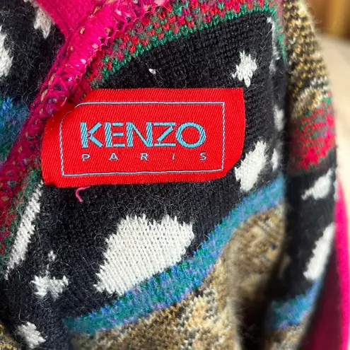 Kenzo Women's Colorful Animal Print Hooded Cardigan Size 44 (U.S. 10) RARE