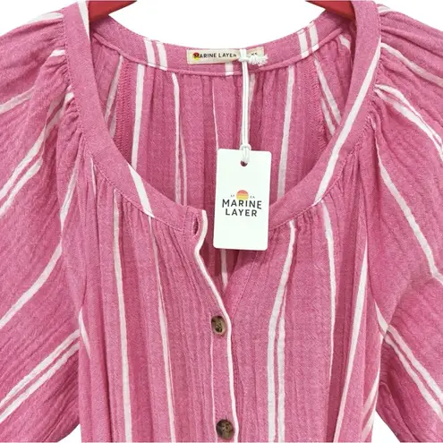 Marine layer NWT Erin Stripe Belted Double Cloth Shirt Dress Size XS