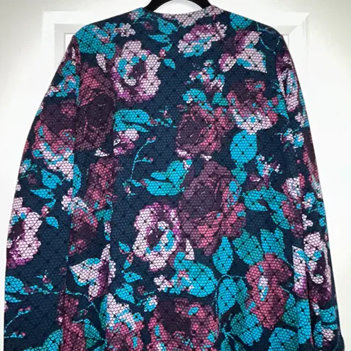 LuLaRoe Sarah Floral Print Open Front Long Duster Cardigan Top