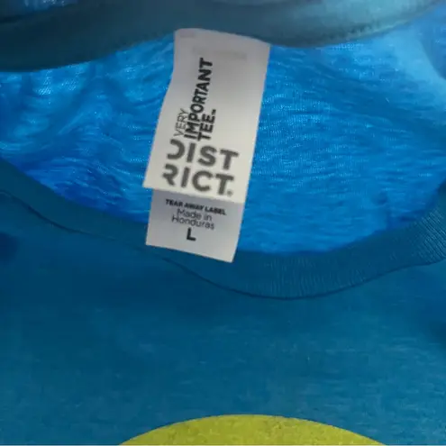 Summer Shandy Beer District Blue Graphic Tee with Retro Design Size L