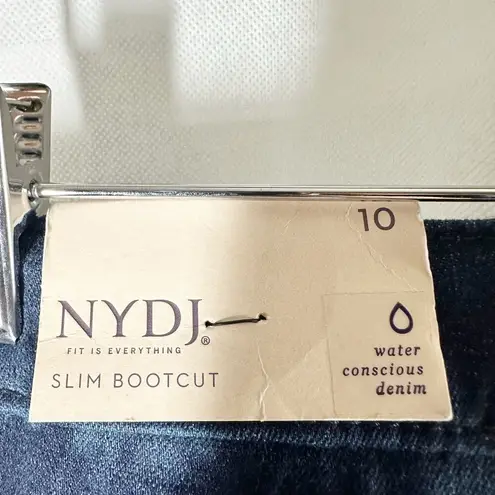 NYDJ Slim Bootcut Jeans Size 10 Bishop Floral Multi Laser Lift Tuck Technology