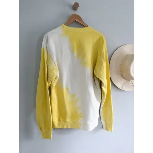 Madhappy  | Tie Dye Pullover Sweatshirt Oversized | Yellow White | Sz M