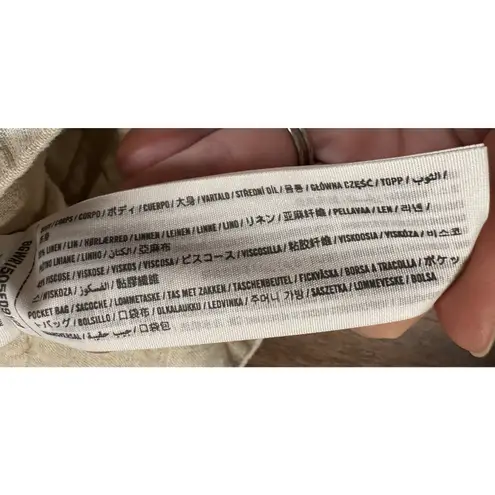 Abercrombie & Fitch  A&F Linen Blend Pant Women 25 / 0 Neutral Lagenlook Beachy thumbnail 3