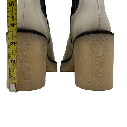 Free People  James Chunky Heel Chelsea Boot White 36