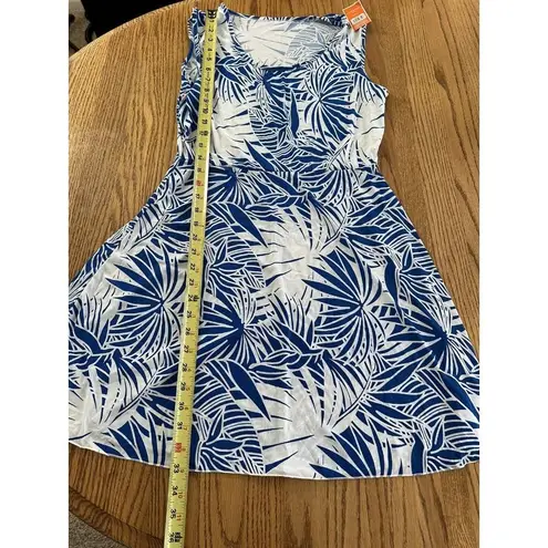 West Loop Sleeveless mini silhouette multi color blue boho short Dress Size Med