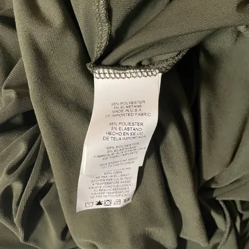 Tash + Sophie Dark Olive Green Asymmetrical Hem Jumpsuit NWT Size XS