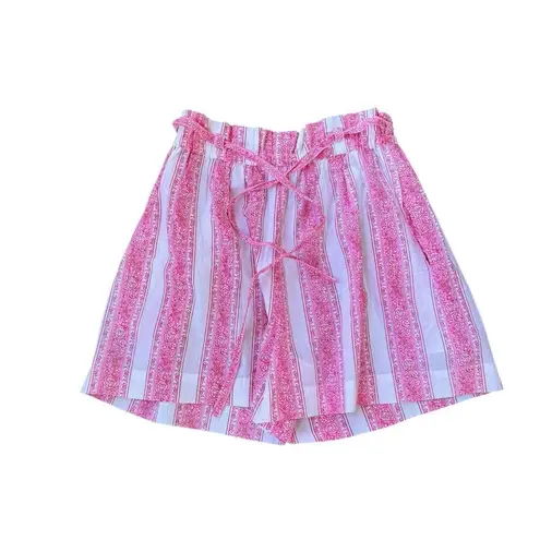 Mille Cary Shorts Pink White Stripe S