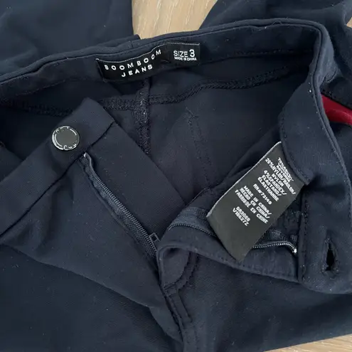 Boom Boom Jeans Navy Chino Stretch Pants with Red Stripe