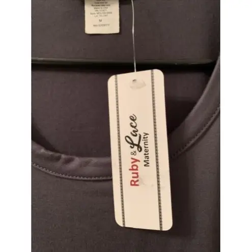 Ruby & Lace Women's Maternity Top Shirt "MOM est. 2021" Size Medium Gray