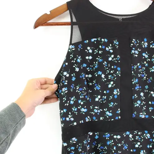 Like Mynded Sleeveless Black Floral Mini Dress Size S