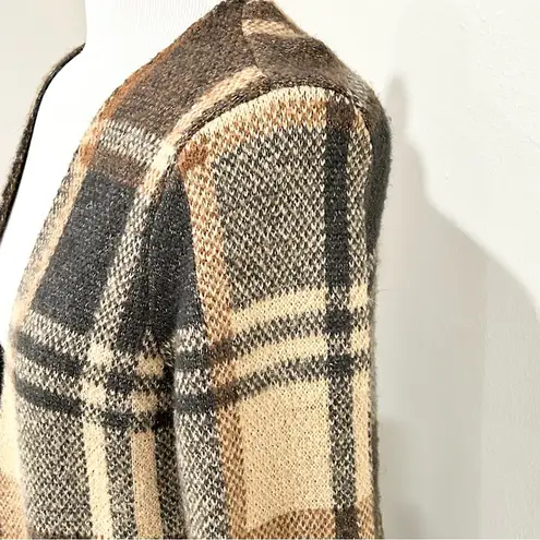Fortune + Ivy Plaid Open Front Cardigan Sweater Large