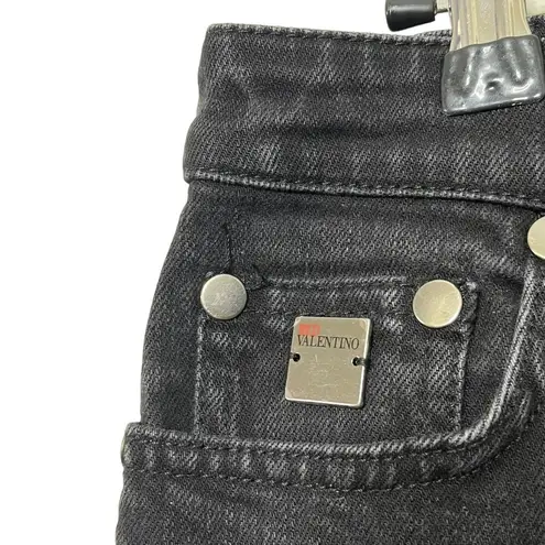 RED VALENTINO Skinny Jeans Low Rise Black Dark Wash Women’s Size 31 Stretch