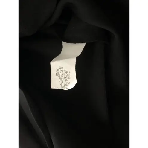 Bahari Group Womens Black Solid Polyester Buttons Front Long Overcoat Si… Size 10