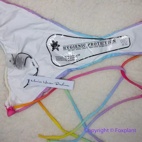 NEW Monica Hansen Beachwear MHB miami vice string bikini bottom, size M Blue Size M