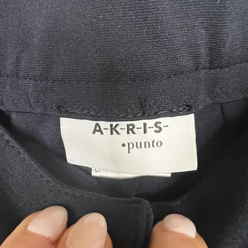 Akris Punto Classic Tapered Straight Leg Dress Work Pants Size US 6 Navy Blue