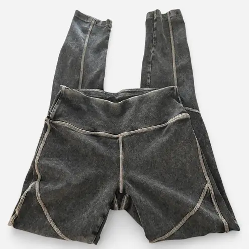 Free People Movement New Flow Leggings Vintage Black Washed contrast stitch XS