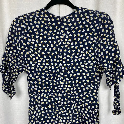 Faithfull the Brand Blue Vintage Bloom Birgit Mini Dress Sz.US6 NWT