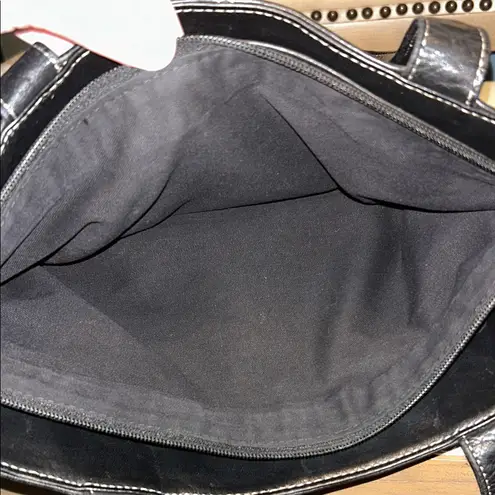 Tignanello Classic Black Leather Shoulder Bag