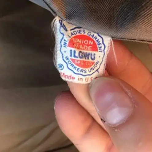 Gray Herringbone Wool Peacoat J.G Hook Size M