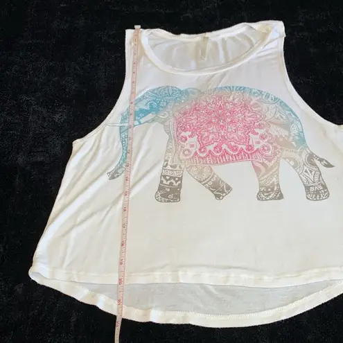 Women's Colorful Pastel Tribal Elephant Tank Top