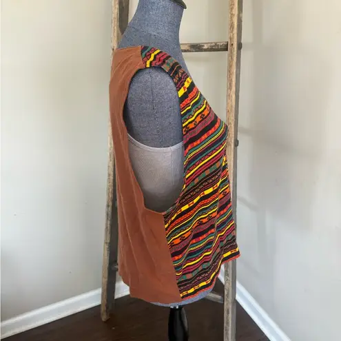 Westbound Vintage 100% Cotton Aztec Print Vest Size Large
