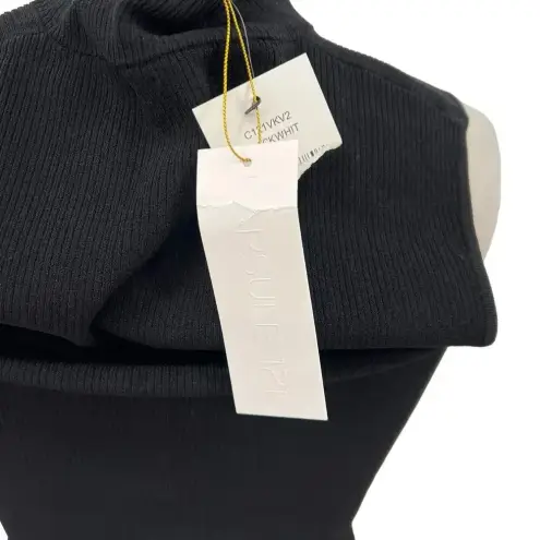 Capsule 121‎ The Star Vest Black Ribbed Knit Tank Top Zip Front Size Small