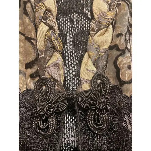 Spencer Alexis braid trim lace jacket sz S NWT Black