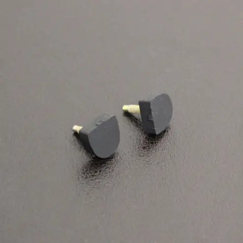 Alma en Pena Black Leather Rhinestone Kitten Slide Size 9