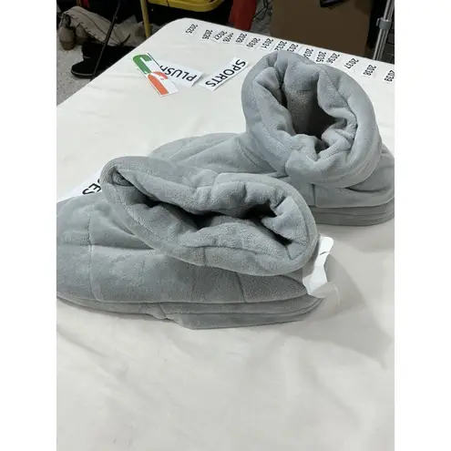 Womans Vibrating Shoe Slipper Massages And Vibrates Large Gray Size 11