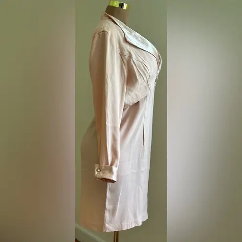 J.R. Nite By Caliendo Peach Delicate Vintage Midi Dress Jacket Set. Sz 14